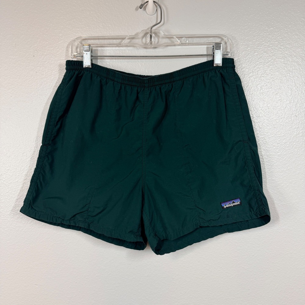 Patagonia Shorts Mens S Green Baggies 4" Inseam Nylon Swim Trunks Mesh Liner